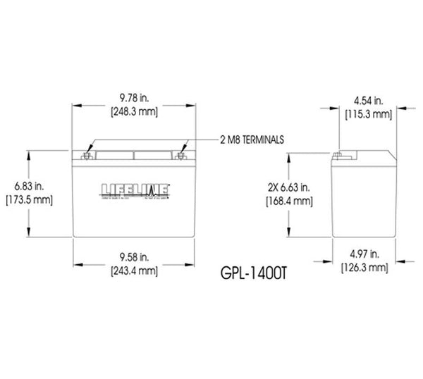 Lifeline GPL-1400T - BDBatteries.com