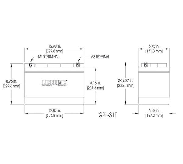 Lifeline GPL-31T - BDBatteries.com