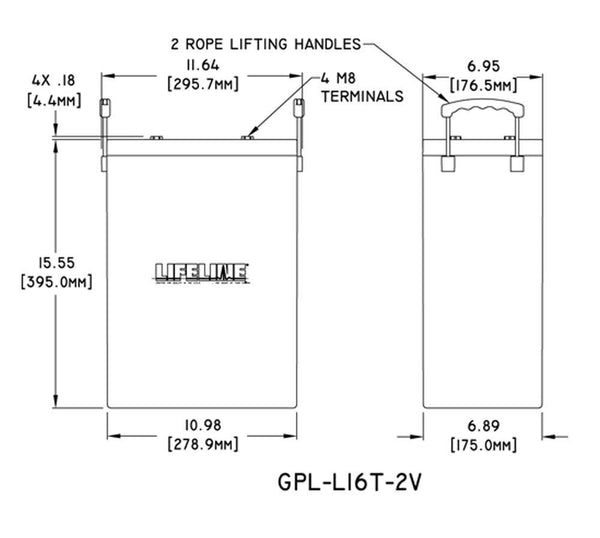Lifeline GPL-L16T-2V - BDBatteries.com